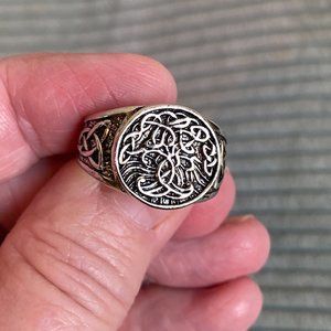 Vintage Men's Celtic Tree of Life Ring